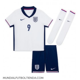 Camiseta Inglaterra Harry Kane #9 Primera Equipación Replica Eurocopa 2024 para niños mangas cortas (+ Pantalones cortos)